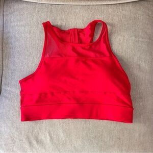 ZYIA active red mesh zip up all star sports  bra